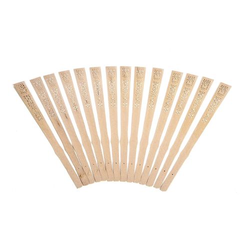  Hosley 12.5" High Hand Carved Fan Shape Diffuser Farmhouse Reed Sticks