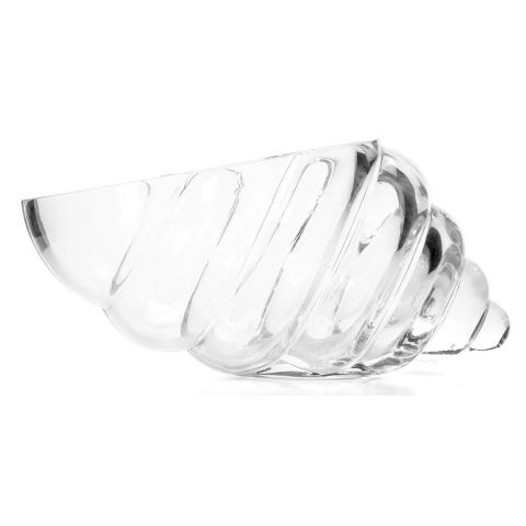 Hosley Clear Glass Shell Vase