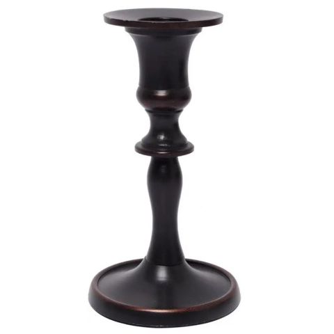 Hosley Antique Bronze Taper Candle Holder - 5.3 Inches High