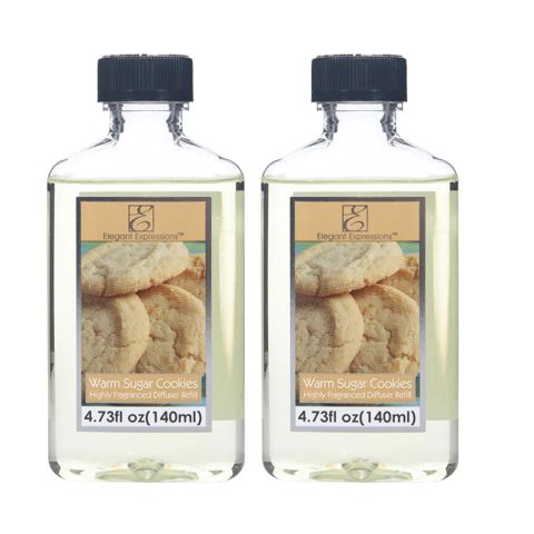 Hosley Set of 2, Warm Sugar Cookie Reed Diffuser Refill Oil 140ml Each