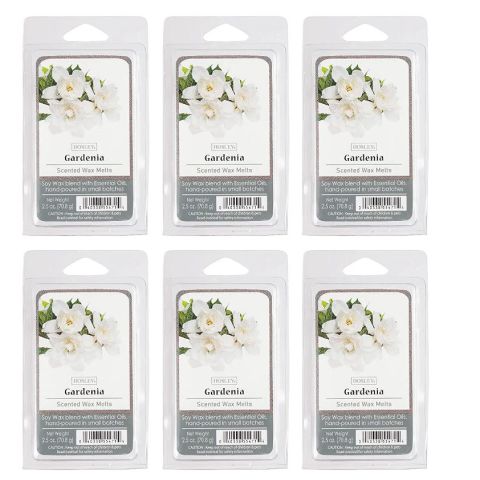 Hosley Set of 6, Gardenia Scented Wax Cubes/Melts - 2.5 oz Each