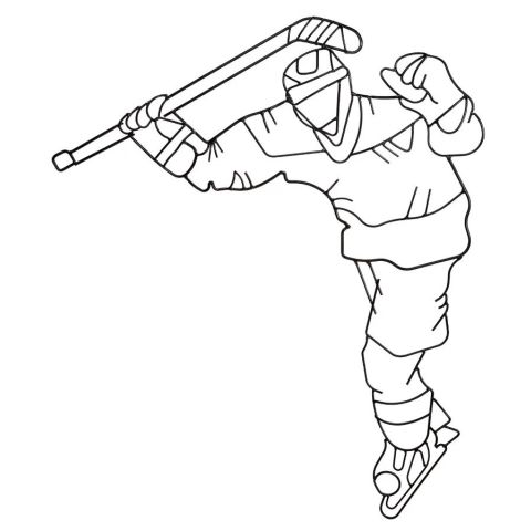 Hosley Black Metal Ice Hockey Player Stick Up Wall Décor - 29.25 Inch High