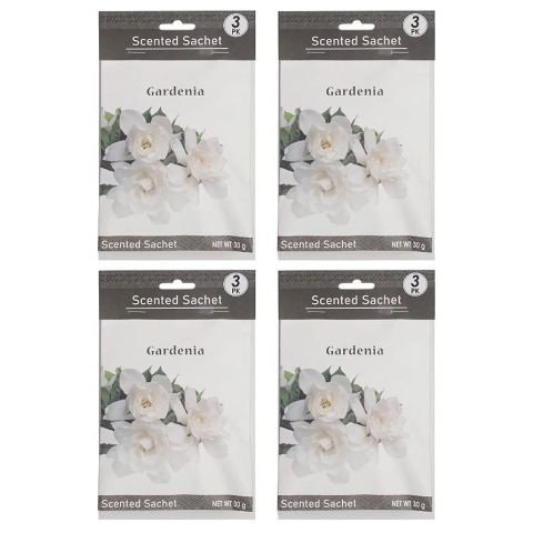 Hosley Set of 12, 1 oz Each Gardenia Scented Scented Sachets for Drawers or Closets