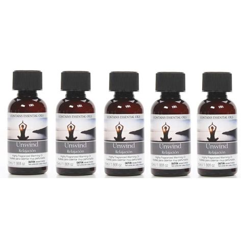 Hosley Set of 5, 55 ml Unwind Fragrance Warming Oils