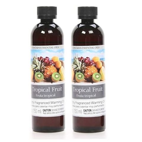 Hosley Set of 2, 5 oz. Tropical Fruit Fragrance Warming Oils