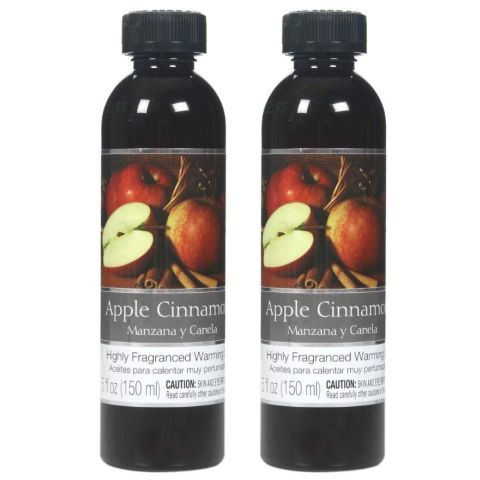 Hosley Set of 2, 5 oz. Apple Cinnamon Fragrance Warming Oils