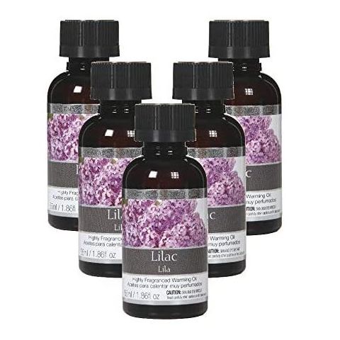 Hosley Set of 5, 55 ml. Lilac Highly Scented Fragrance Warming Oils