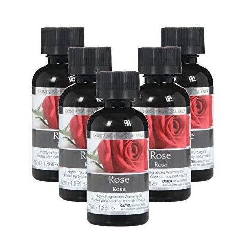 Hosley Set of 5, 55 ml Rose Scented Warming Oils