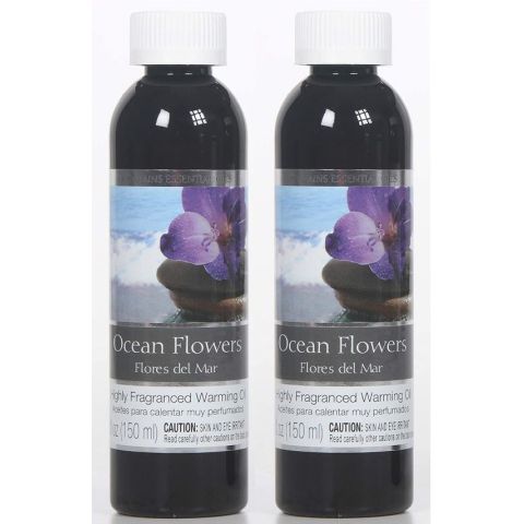 Hosley Set of 2, 5 oz. Ocean Flowers Fragrance Warming Oils