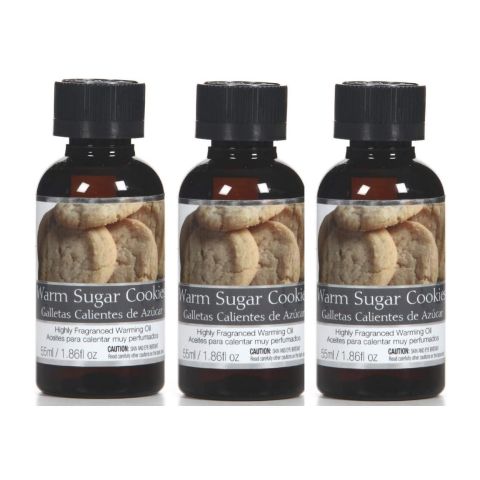 Hosley Set of 3, 55 ml Warm Sugar Cookies Fragrance Warming Oils