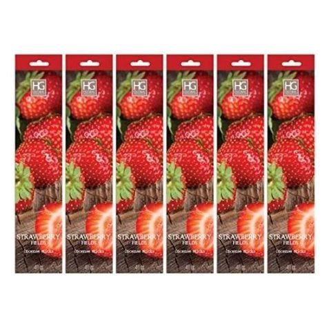 Hosley's Set of 6, Strawberry Highly Fragranced Incense Sticks - 240 Sticks