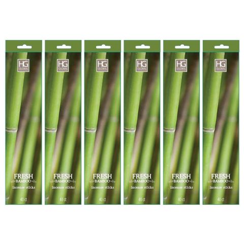 Hosley's Set of 6, Fresh Bamboo Highly Fragranced Incense - 240 Sticks