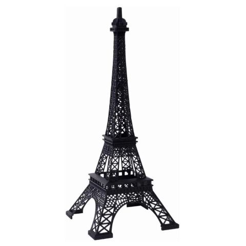 Hosley 15" Tall, Black Metal Eiffel Tower 