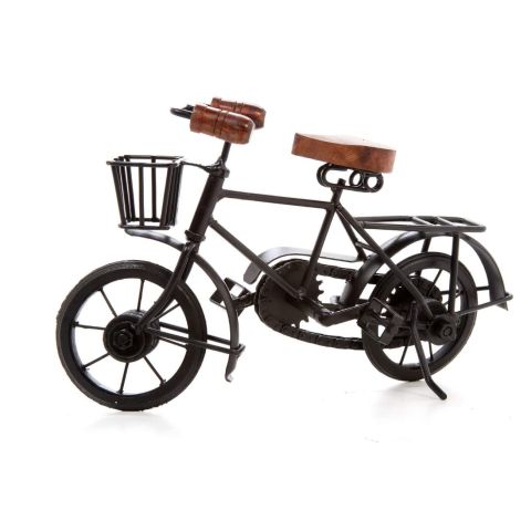 Hosley Black Metal Decorative Tabletop Bicycle Pedestal - 11'' Long