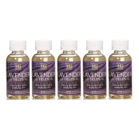 Hosley Set of 5, 55 ml. Premium Lavender Fields Scented Warming Oils
