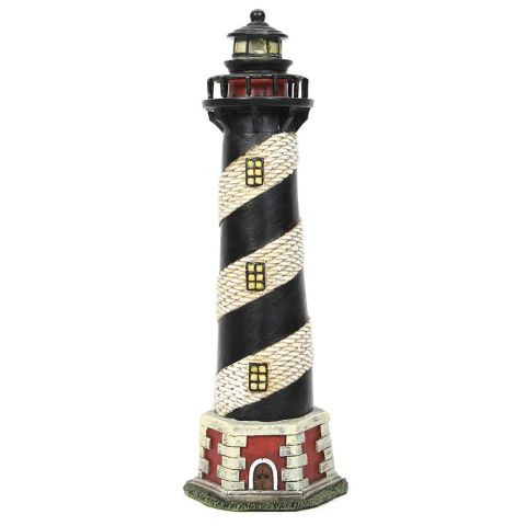 Hosley 8" Tall Resin Battery Operated Blinking Lighthouse Tower