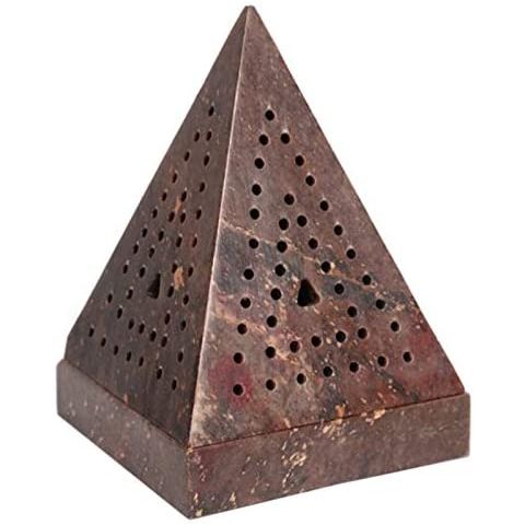 Hosley's Soapstone Triangle Pyramid Incense Cone Holder - 5" High