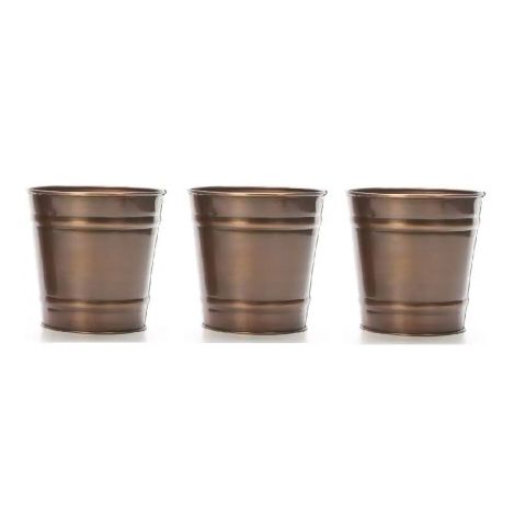 Hosley's Set of 3, Antique Bronze French Buckets
