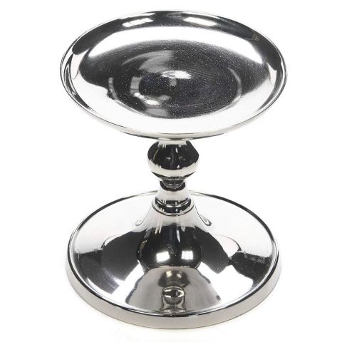 Hosley's Silver Finish Pillar Holder, 5" High