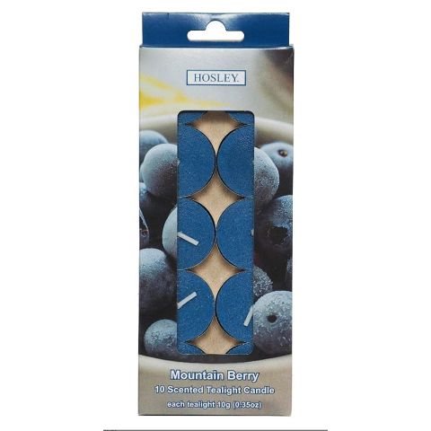 Hosley 120 Pack of Mountain Berry Pressed Scented Tealight Candles