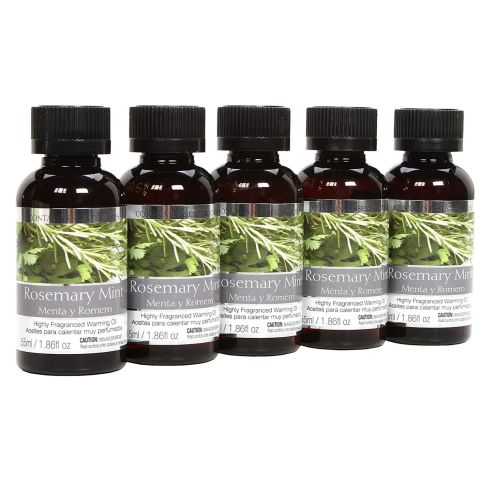 Hosley Set of 5, Rosemary Mint Fragrance Warming Oils 55 ml. ea.