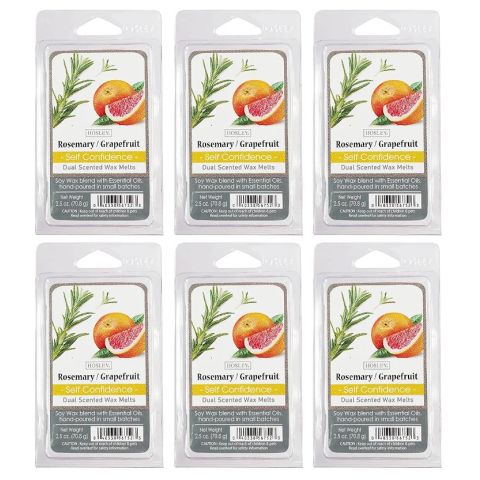 Hosley Set of 6, Rosemary Grapefruit Scented Wax Cubes/Melts - 2.5 oz Each