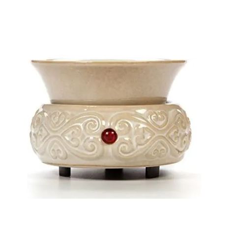 Hosley Cream Ceramic Electric Wax Warmer 120V / 60Hz / 24W