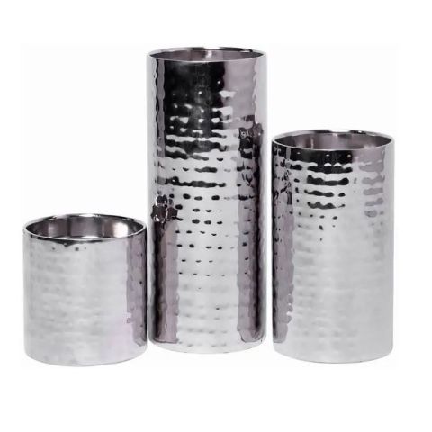 Hosley's 3 Assorted Silver Metal Reversible Multi-Function Holders