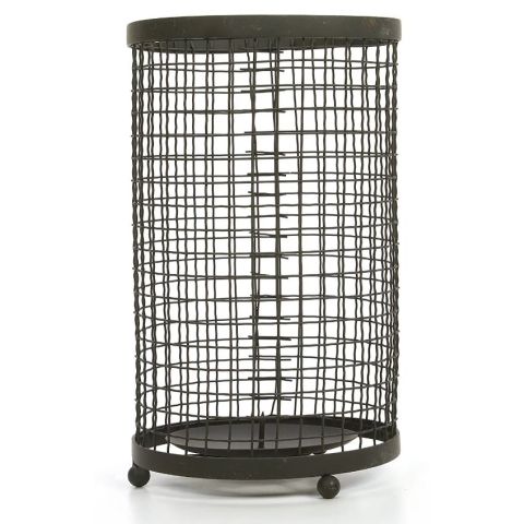 Hosley Black Metal Rustic Pillar Candle Sleeve Decor