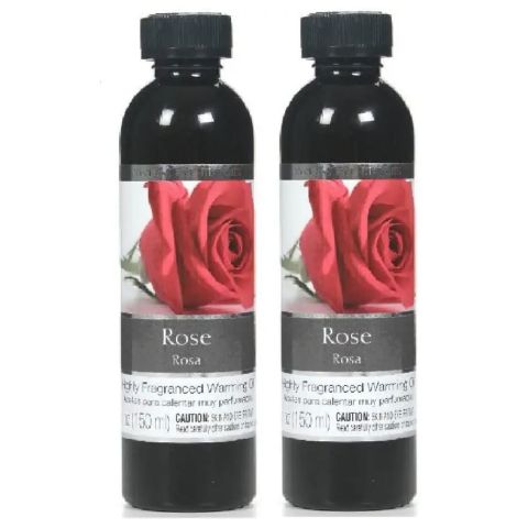 Hosley Set of 2, 5 oz. Each Rose Warming Oils