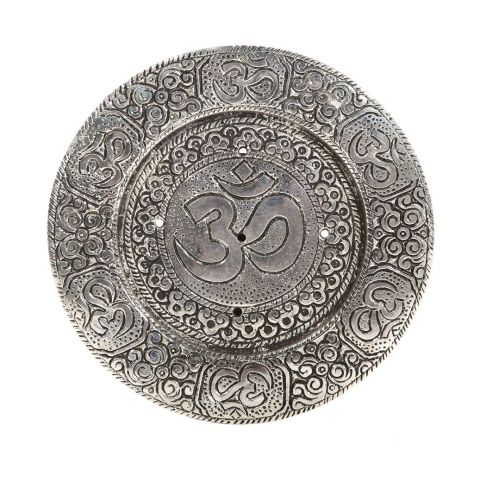 Hosley Silver Finish Tibetan Style Incense Stick Holder