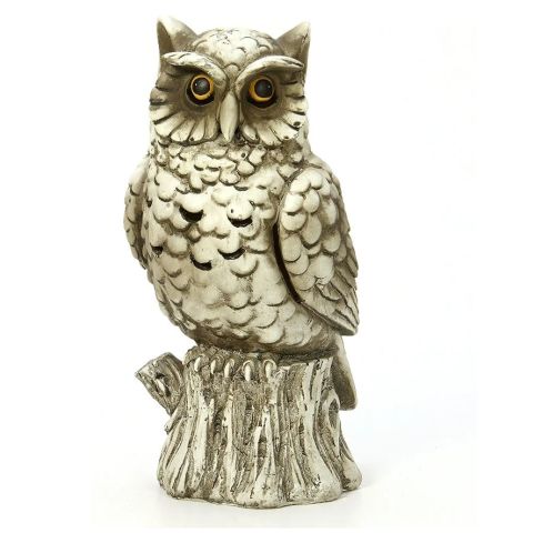 Hosley 10" High Resin Smoking Owl Incense Cone Holder