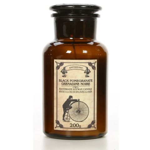 Hosley's 6.78 oz. Black Pomegranate Apothecary Soy Jar Candle