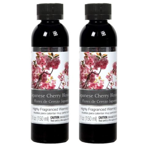 Hosley Set of 2, 5 oz.  Japanese Cherry Blossom Fragrance Warming Oils