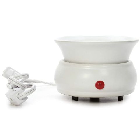 Hosley White Ceramic Electric Wax Warmer in Gift Box - 120V / 60Hz / 24W