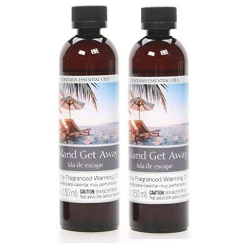 Hosley Set of 2, 5 oz. Island Get Away Fragrance Warming Oils 