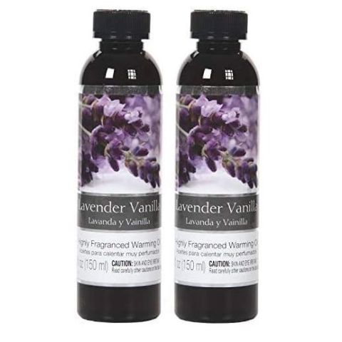 Hosley Set of 2, 5 oz. Lavender Vanilla Fragrance Warming Oils