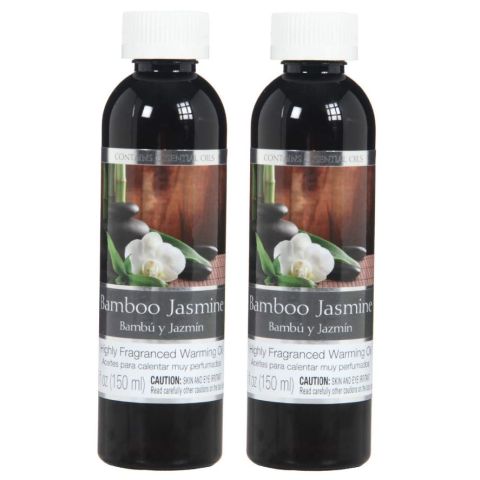 Hosley Set of 2, 5 oz. Premium Bamboo Jasmine Fragrance