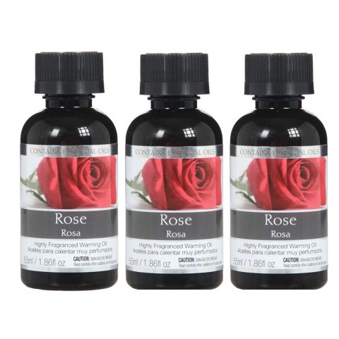 Hosley Set of 3, 55 ml Rose Fragrance Warming Oils