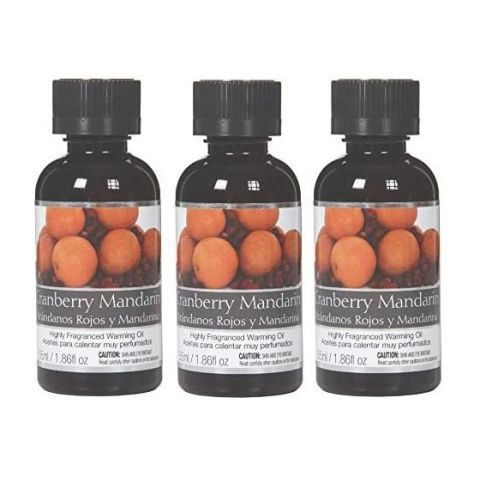 Hosley's Set of 3, 55 ml Cranberry Mandarin Fragrance Warming Oils