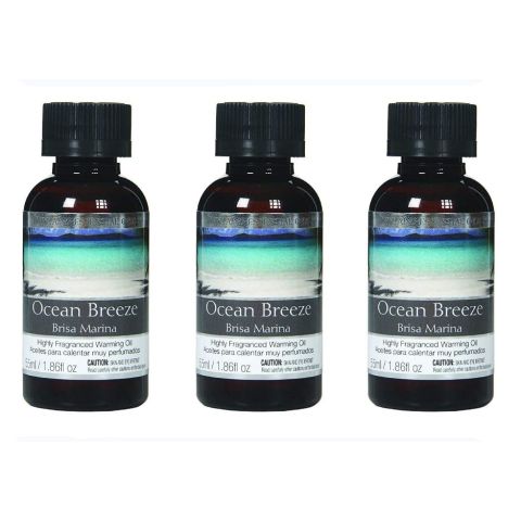Hosley's Set of 3, 55 ml Premium Ocean Breeze Highly Scented Warming Oils