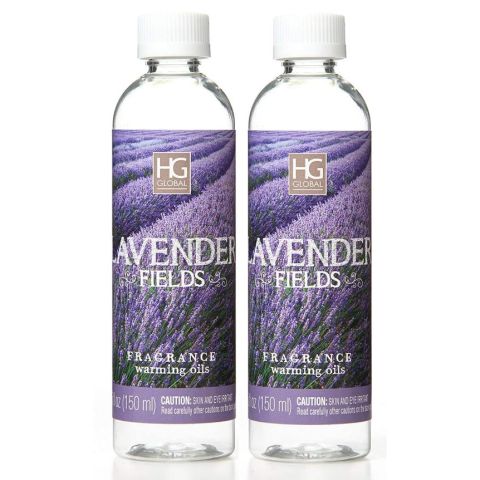 Hosley Set of 2, 5 oz. Aromatherapy Premium Lavender Fields Scented Warming Oils