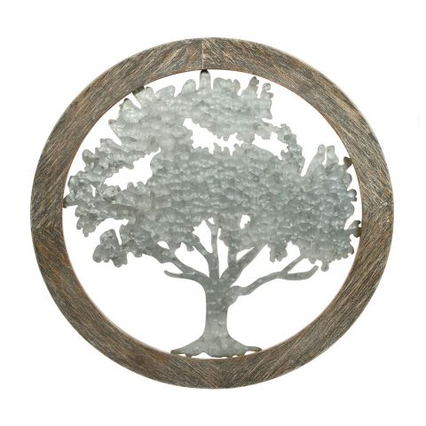 Hosley's 20'' x 20'' Wood Wall Decor w/ Metal Tree