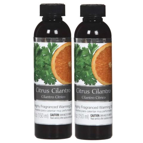 Hosley's Set of 2, 5 oz Citrus Cilantro Fragrance Warming Oils