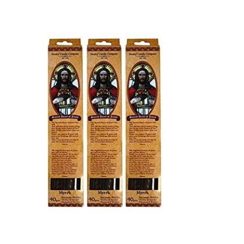 Hosley Set of 3, Myrrh Fragrance Incense Sticks -120 Sticks