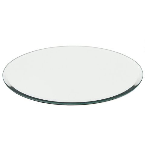 Hosley's Glass Mirror Round Pillar Candle Plate - 8" Diameter