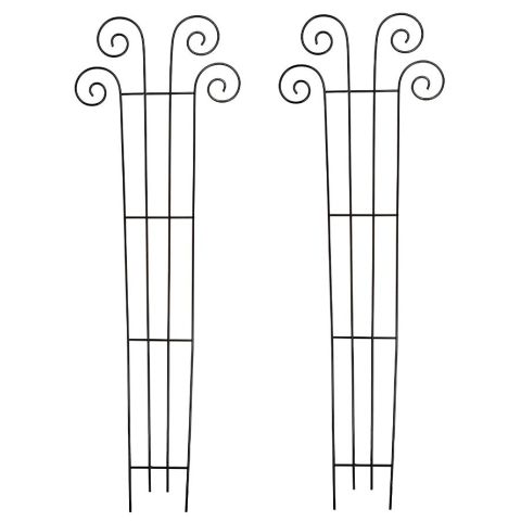 Hosley's Set of 2, Wave Iron Trellis 48 Inch High