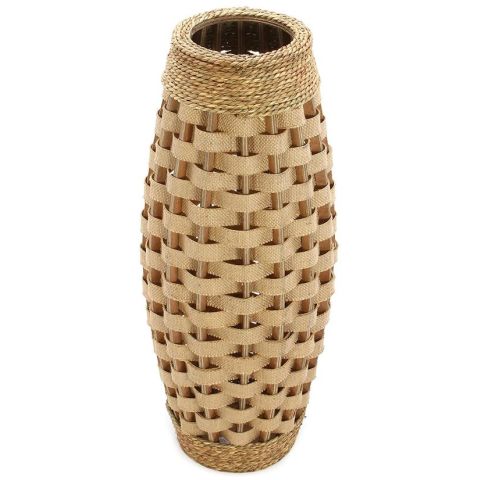 Hosley's Wood and Grass Floor Vase - 24" High
