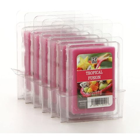 Hosley Set of 6, Tropical Fusion Wax Cubes - 2.5 oz.
