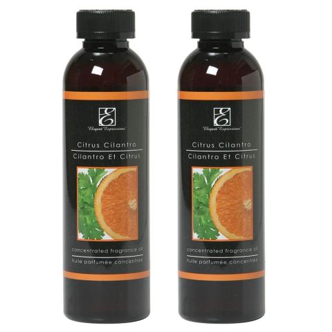 Hosley Set of 2, 5 oz. Citrus Cilantro Fragrance Warming Oils